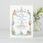 Peter Rabbit Garden Baby shower Kaart (Staand voorkant)
