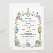 Peter Rabbit Garden Baby shower Kaart (Voorkant / Achterkant)