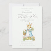 Peter Rabbit Garden Baby shower Kaart (Voorkant)