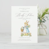 Peter Rabbit Garden Baby shower Kaart (Staand voorkant)