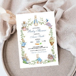 Peter Rabbit Garden Baby shower Kaart