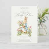 Peter Rabbit Garden Baby shower Kaart (Staand voorkant)