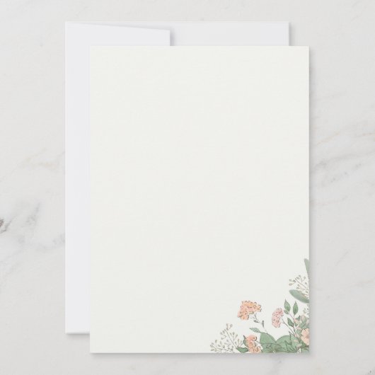 Peter Rabbit Garden Baby shower Kaart (Achterkant)