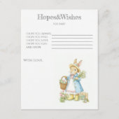 Peter Rabbit Garden Baby shower spel Informatiekaartje (Voorkant)