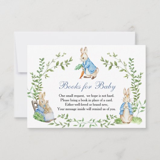 Peter Rabbit Garden Boeken voor Baby RSVP Kaartje (Voorkant)