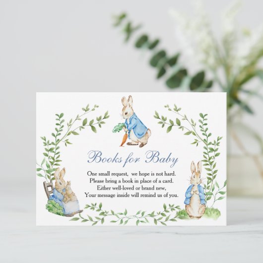 Peter Rabbit Garden Boeken voor Baby RSVP Kaartje (Staand voorkant)