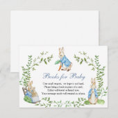 Peter Rabbit Garden Boeken voor Baby RSVP Kaartje (Voorkant / Achterkant)