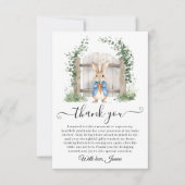 Peter Rabbit Garden Gate Greenery Baby Shower  Bedankkaart (Voorkant)
