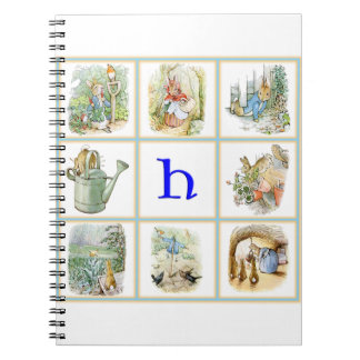 PETER RABBIT, gepersonaliseerd met letter H Notitieboek
