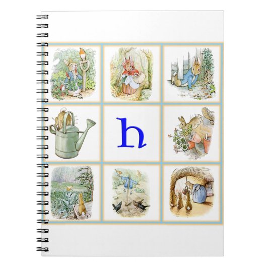 PETER RABBIT, gepersonaliseerd met letter H Notitieboek (Voorkant)