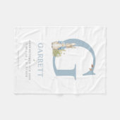 Peter Rabbit | Gepersonaliseerde brief G Fleece Deken (Voorkant (Horizontaal))