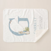 Peter Rabbit | Gepersonaliseerde brief G Sherpa Deken (Voorkant (horizontaal))