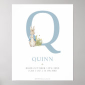 Peter Rabbit | Gepersonaliseerde brief Q Poster (Voorkant)