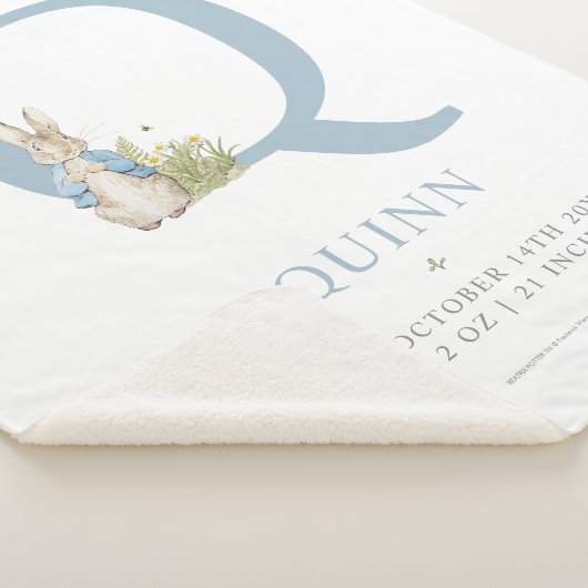 Peter Rabbit | Gepersonaliseerde brief Q Sherpa Deken (3/4)
