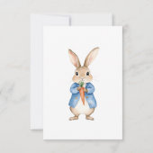 Peter Rabbit Green Burrow Houten Poort Baby shower Bedankkaart (Achterkant)
