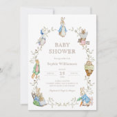 Peter Rabbit Greenery Waterverf Baby shower Kaart (Voorkant)