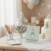 Peter Rabbit “Guess How Many” Baby Shower Game Reclamebord Met Voetstuk