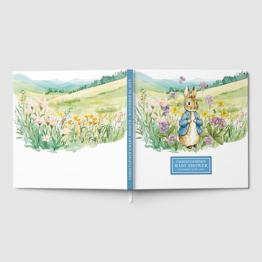 Peter Rabbit Guest Book voor Baby shower Gastenboek (Volledig)