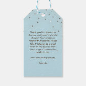 Peter rabbit herfst baby shower dank u gunst cadeaulabel (Achterkant)