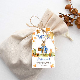 Peter rabbit herfst baby shower dank u gunst cadeaulabel