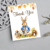 Peter rabbit herfst baby shower dank u kaart