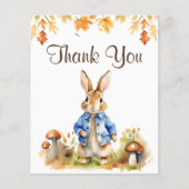Peter rabbit herfst baby shower dank u kaart (Voorkant)