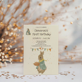 Peter Rabbit herfst Kinderverjaardagsuitnodiging Kaart