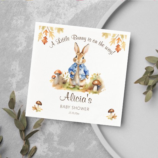 Peter rabbit herfst thema baby shower servies servet