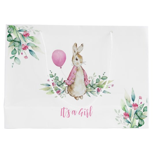 Peter Rabbit Het is een meisje Groot Cadeauzakje (Achterkant)