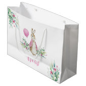 Peter Rabbit Het is een meisje Groot Cadeauzakje (Voorkant Gekanteld)