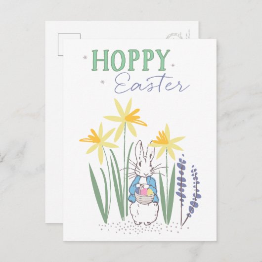 Peter Rabbit | Hoppy Easter Feestdagenkaart (Voorkant / Achterkant)