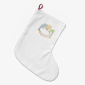 Peter Rabbit in Bed (Fed by his Moeder) Grote Kerstsok (Voorkant (Hangend))