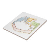 Peter Rabbit in Bed (Fed by his Moeder) Tegeltje (Zijkant)