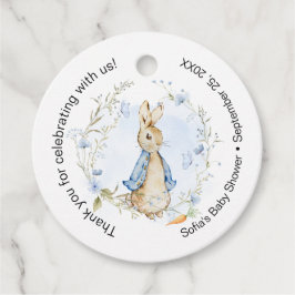 Peter Rabbit in het blauw Bedankjes Labels