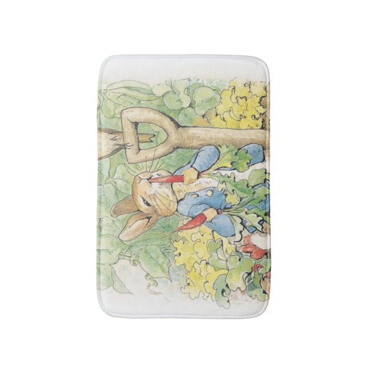 Peter Rabbit in the Garden - Beatrix Potter Badmat (Voorkant Verticaal)