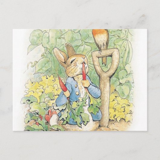 Peter Rabbit in the Garden - Beatrix Potter Briefkaart (Voorkant)