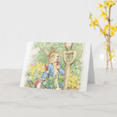 Peter Rabbit in the Garden - Beatrix Potter Kaart (Gele Bloem)