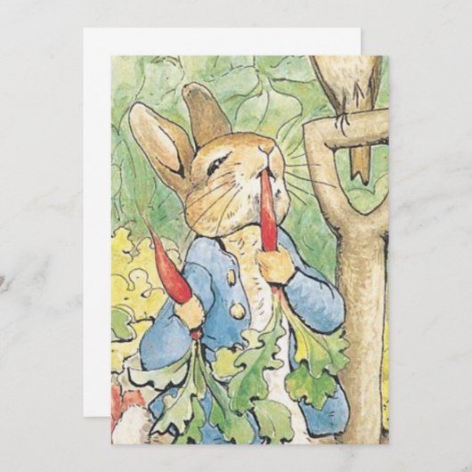 Peter Rabbit in the Garden - Beatrix Potter Kaart (Voorkant / Achterkant)