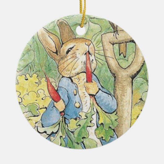 Peter Rabbit in the Garden - Beatrix Potter Keramisch Ornament (Voorkant)