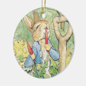 Peter Rabbit in the Garden - Beatrix Potter Keramisch Ornament (Links)