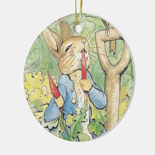 Peter Rabbit in the Garden - Beatrix Potter Keramisch Ornament (Links)