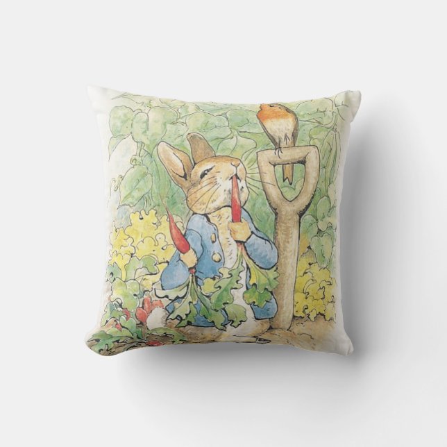 Peter Rabbit in the Garden - Beatrix Potter Kussen (Voorkant)