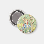 Peter Rabbit in the Garden - Beatrix Potter Magneet (Voorkant / Achterkant)
