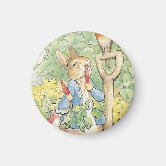 Peter Rabbit in the Garden - Beatrix Potter Magneet (Voorkant)