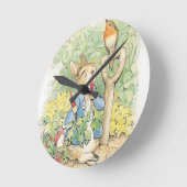 Peter Rabbit in the Garden - Beatrix Potter Ronde Klok (Hoek)