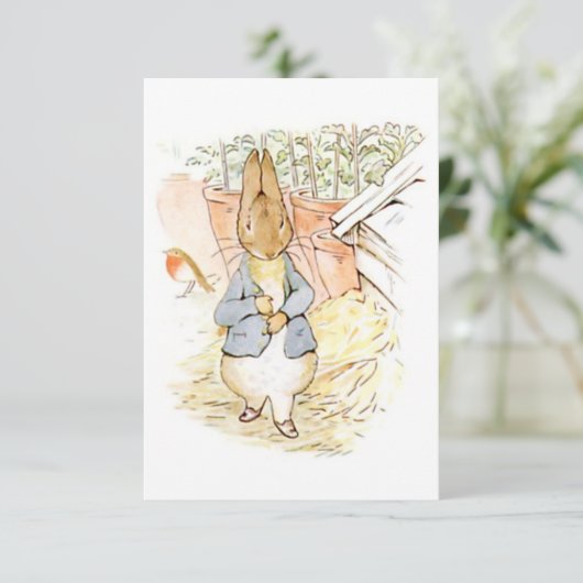 Peter Rabbit in the Garden (door Beatrix Potter) Kaart (Staand voorkant)