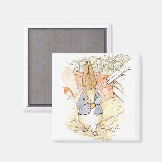Peter Rabbit in the Garden (door Beatrix Potter) Magneet (Voorkant / Achterkant)