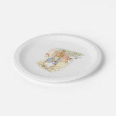 Peter Rabbit in the Garden (door Beatrix Potter) Papieren Bordje (Gekanteld)