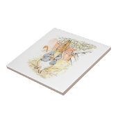 Peter Rabbit in the Garden (door Beatrix Potter) Tegeltje (Zijkant)
