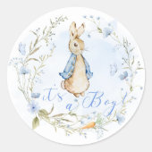Peter Rabbit It's a Boy - Witte Stickers (Voorkant)